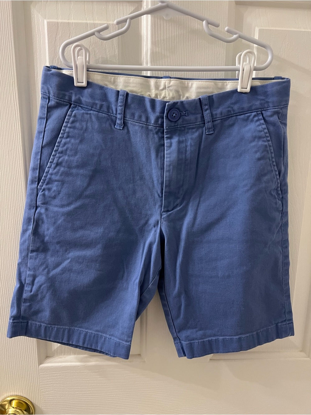 Crewcuts By J.Crew Boys Blue Cotton Chino Shorts Adjustable Waist Sz 12